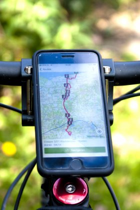 SNP App op fietsstuur