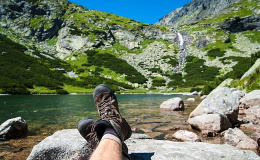 Wandelschoenen pauze