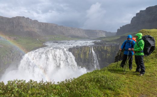 IJsland Jökulsárgljúfur Hafragilsfoss wandelen