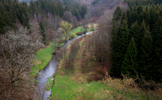 Het riviertje de Lieser is het enige overblijfsel van een oude binnenzee.