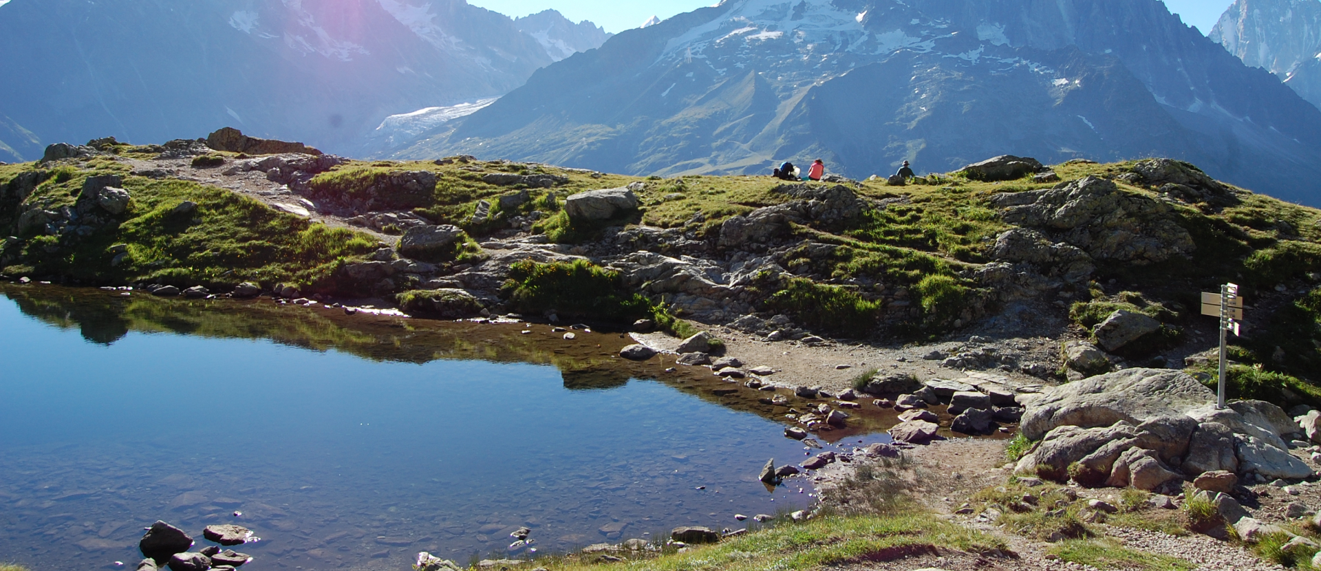 Wandelen, Mont Blanc, bergmeer, meer, bergen