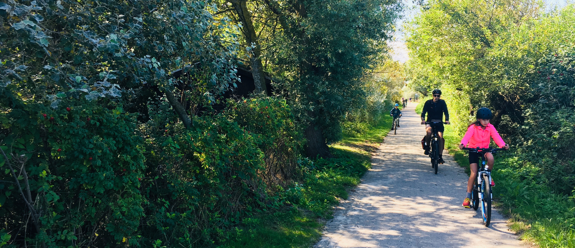 Luxemburg, gezin fiets door de natuur