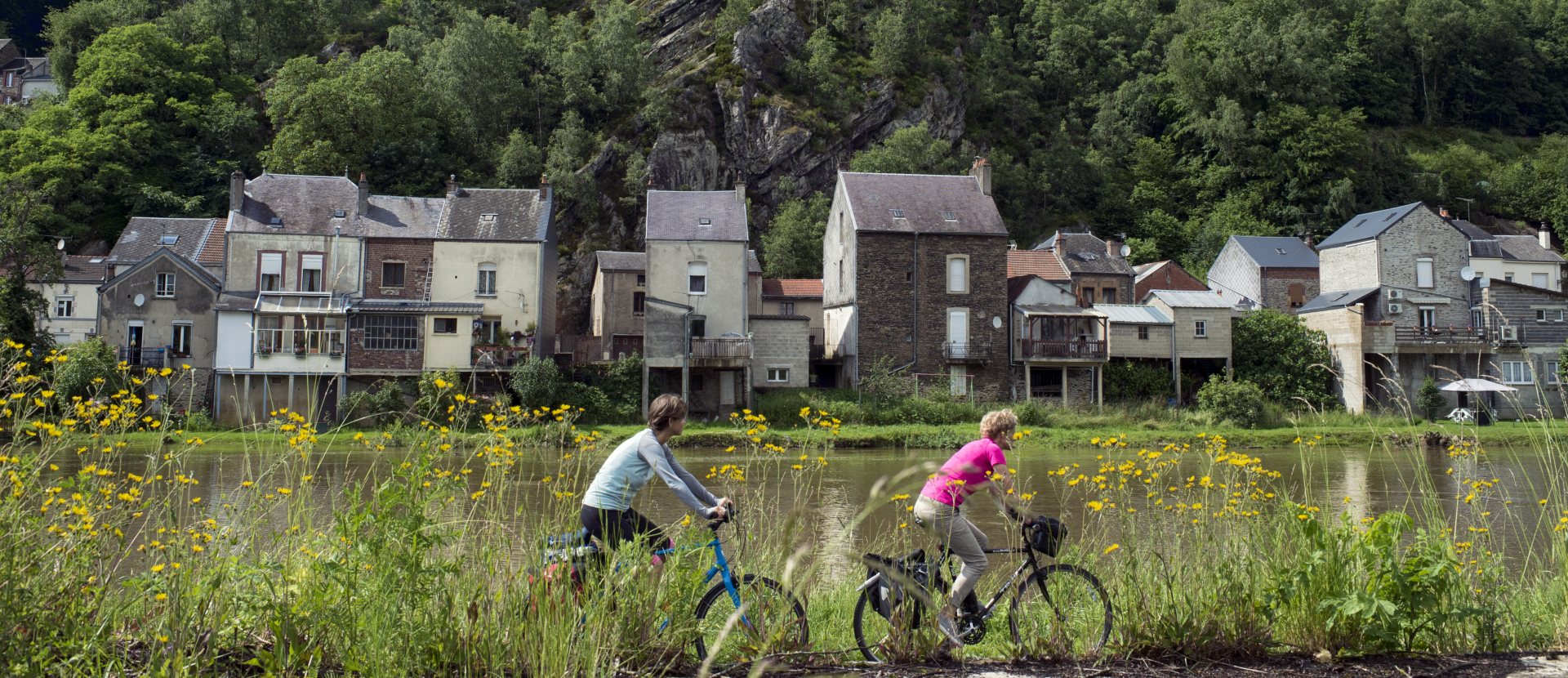 Fietsen aan de maas