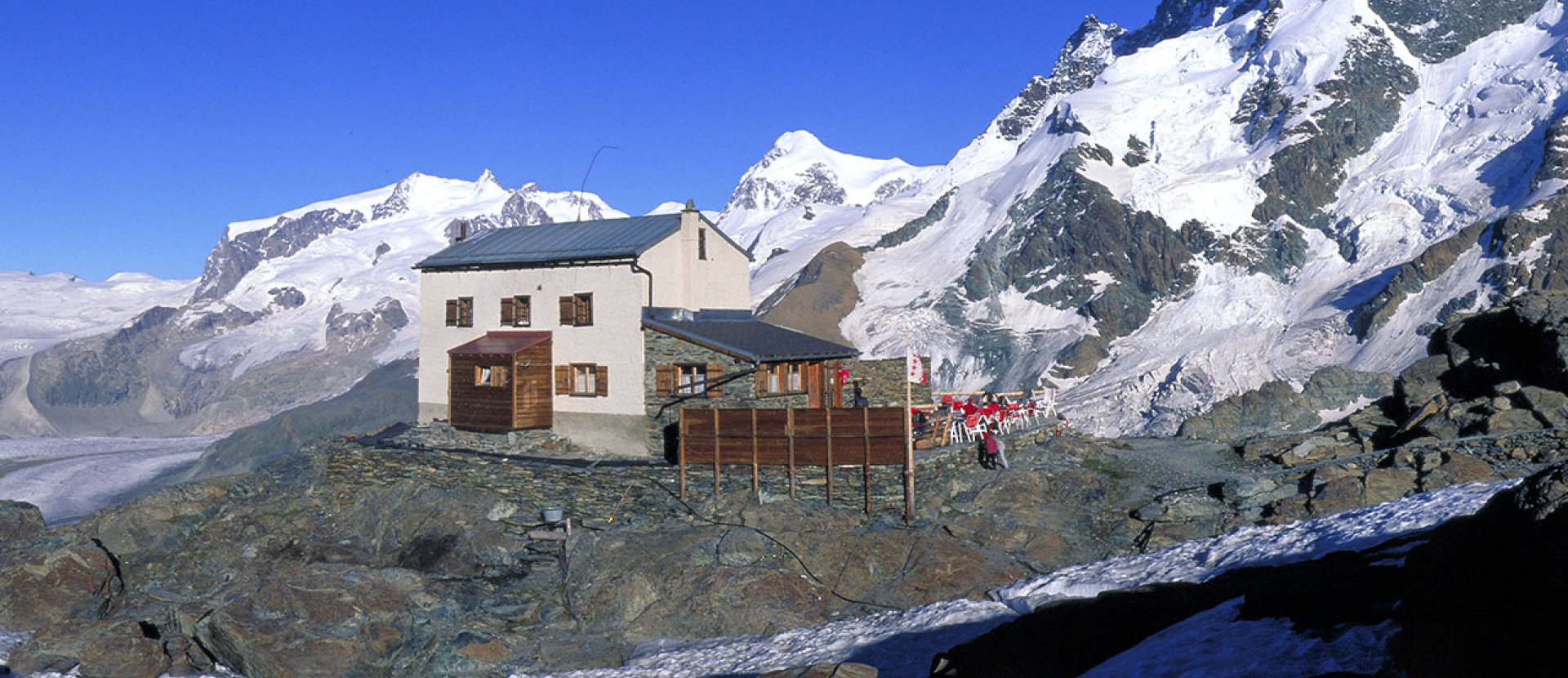 Zwitserland, foto van een hut in de bergen