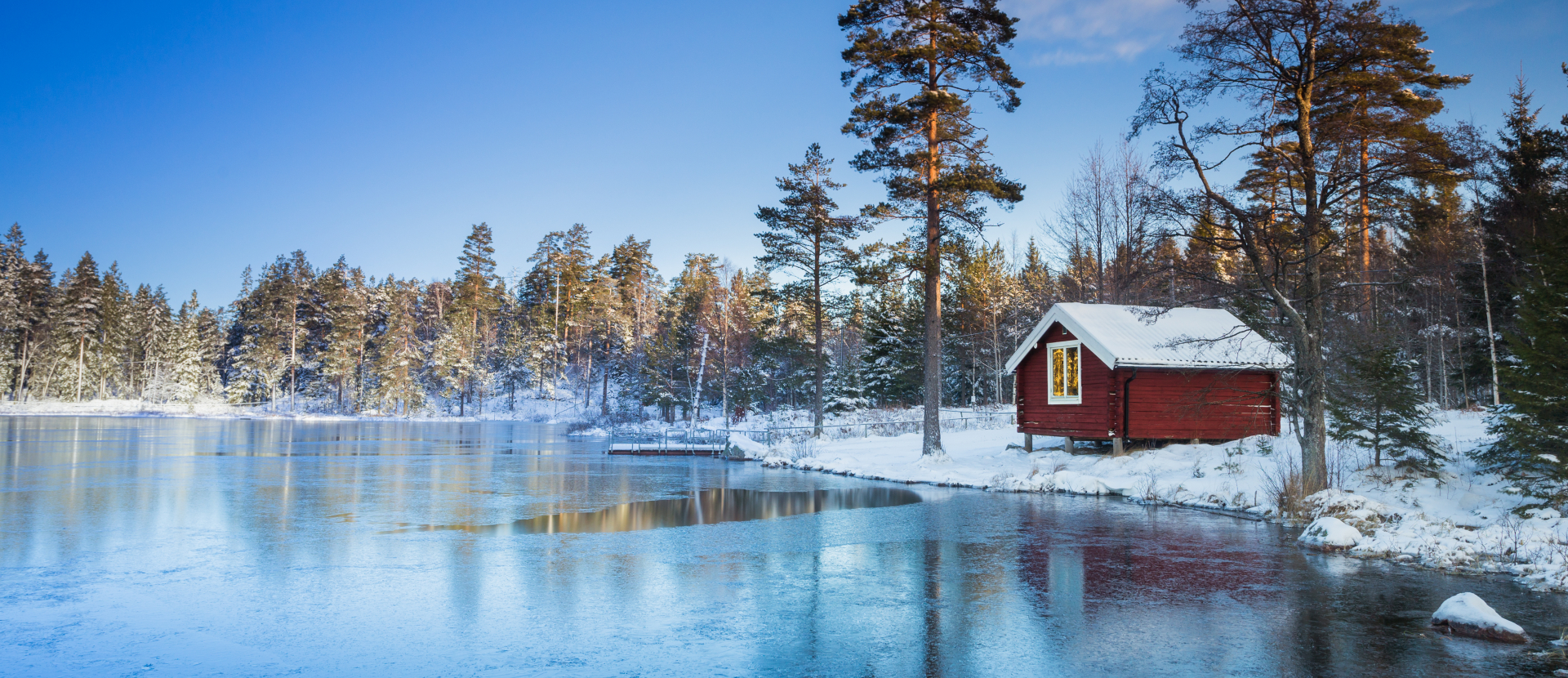Zweden, huisje bij het water