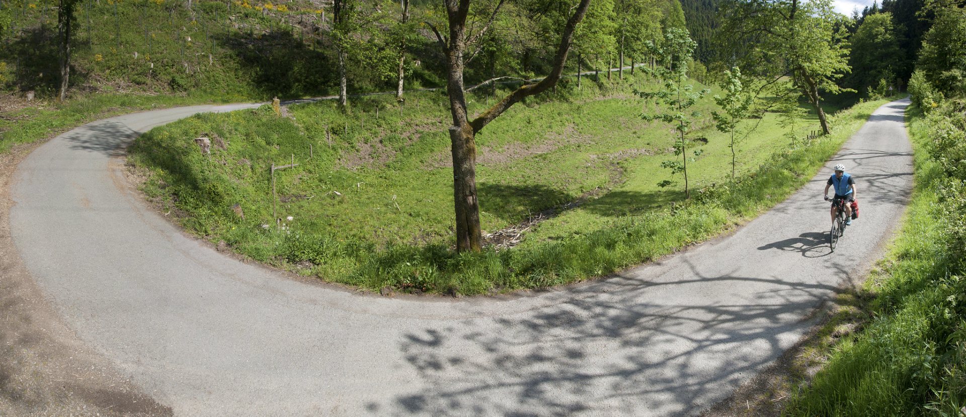 Fietsen net over de grens