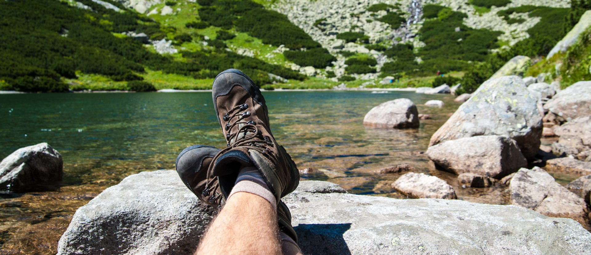 Wandelschoenen pauze