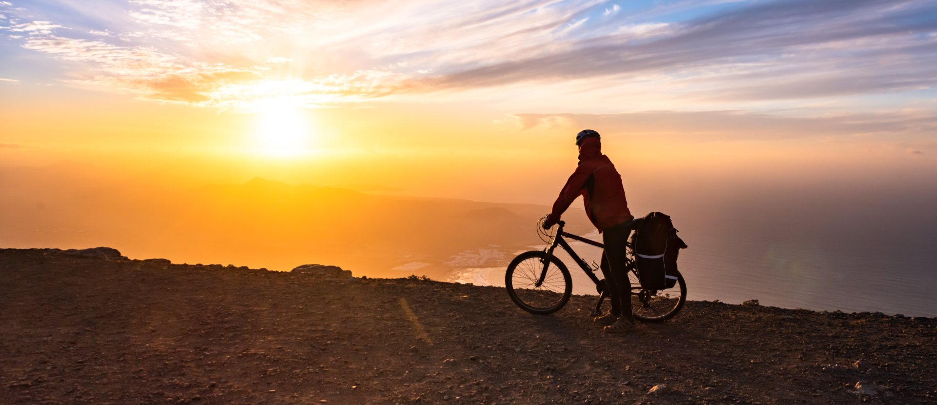 Fietser op Lanzarote