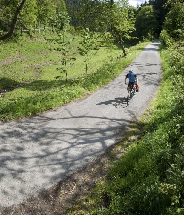 Fietsen net over de grens