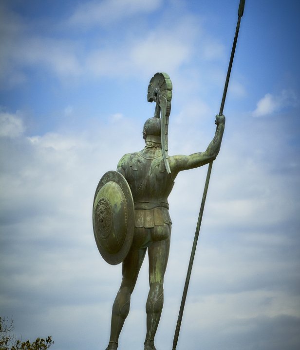 Corfu standbeeld van Achilles