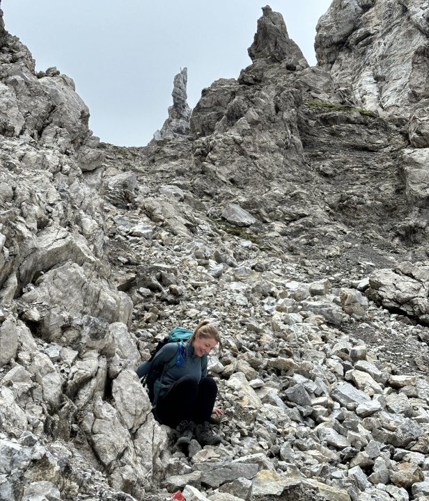 Grünsteinscharte afdalen