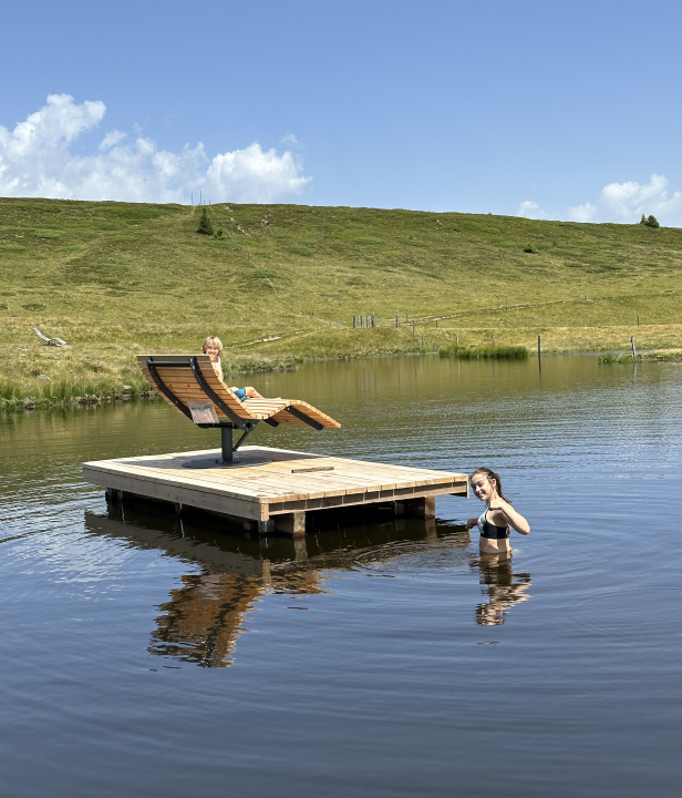 Zwemmen in een meertje