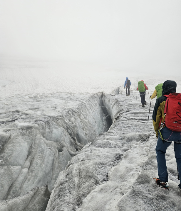 Lopen op de gletsjer
