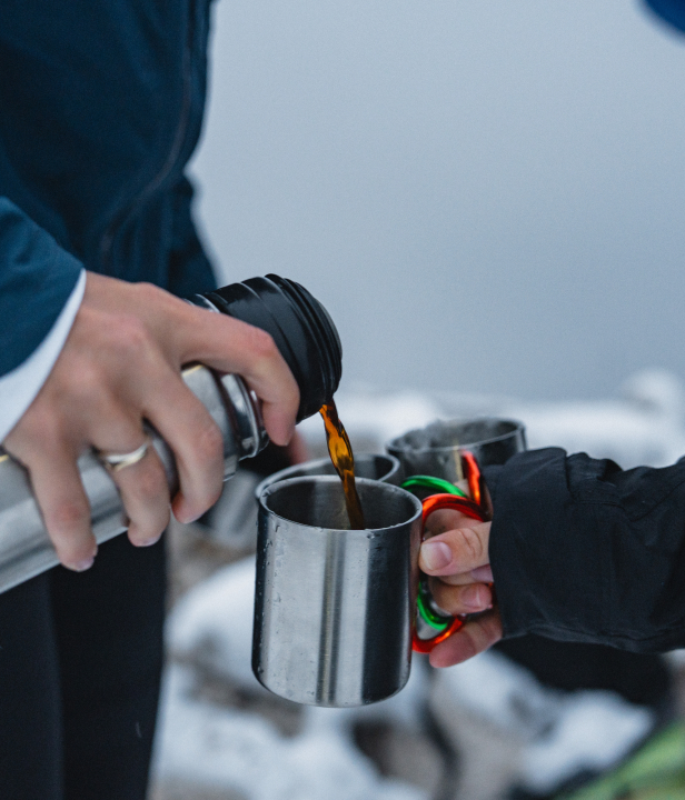 Koffiepauze in de bergen