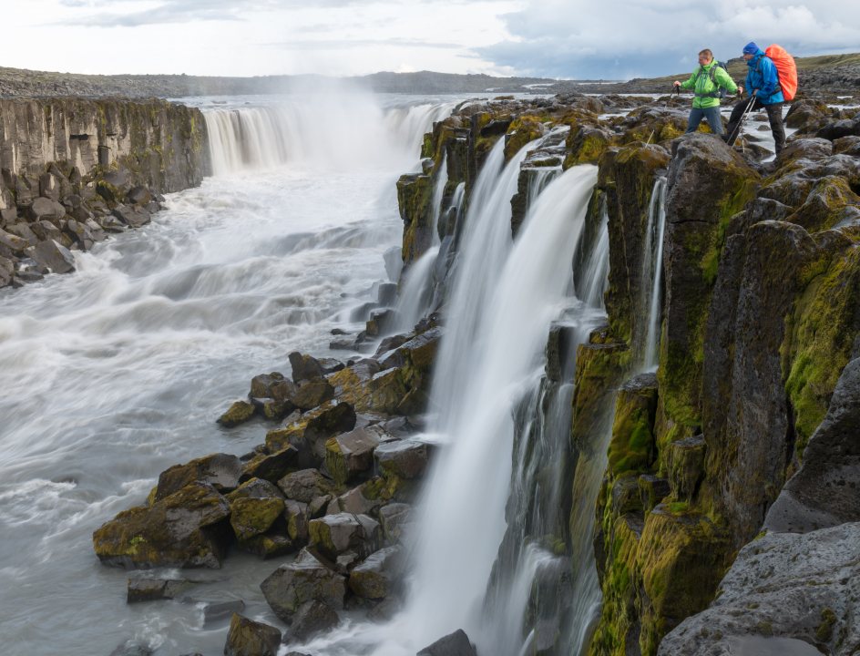 Ijsland Jökulsárgljúfur Selfoss wandelen