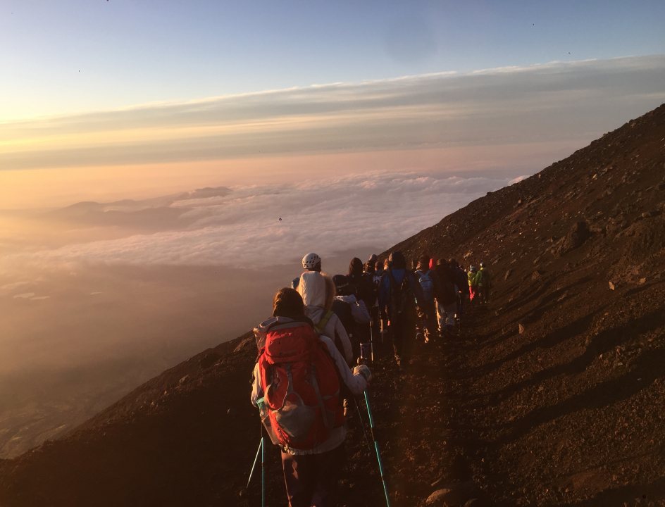 Mount Fuji beklimmen Japan