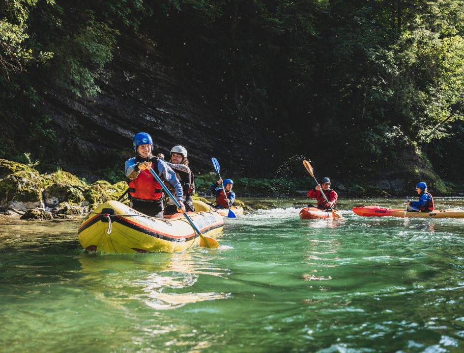Kanovaren canyoning en rafting in Slovenië