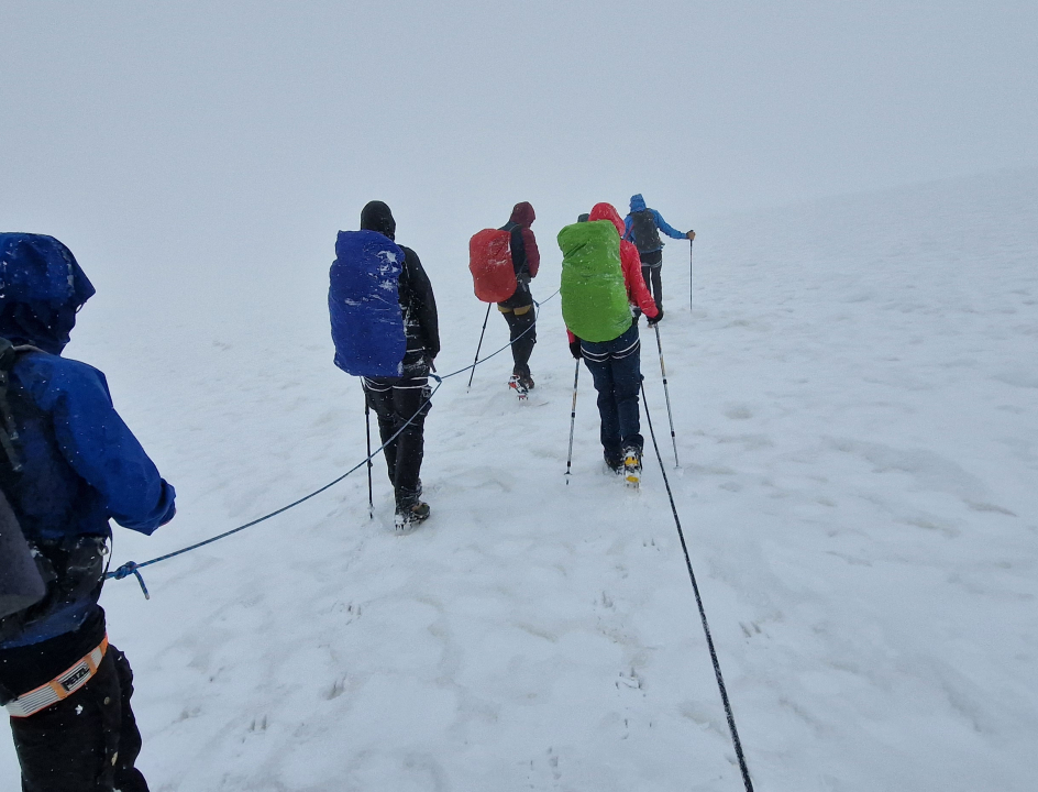 Lopen door de sneeuw