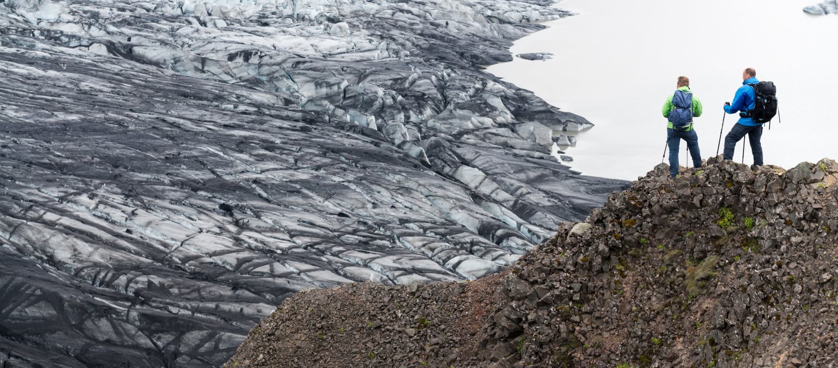 Ijsland Skaftafell Sjónarnípa Skaftafellsjökull wandelen