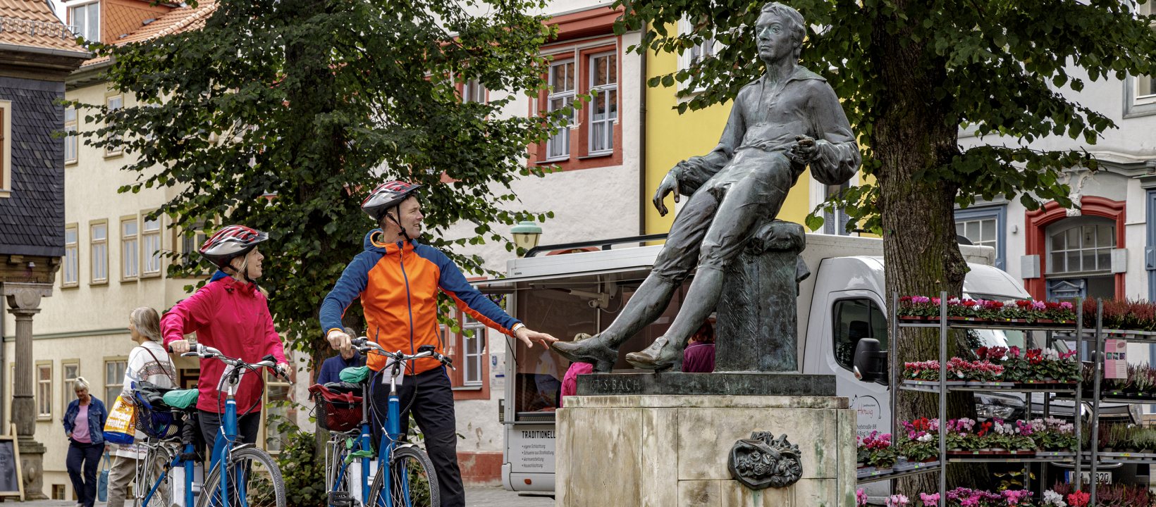 Thuringen fietsen Bach beeld