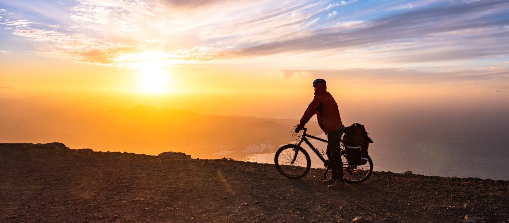 Fietser op Lanzarote