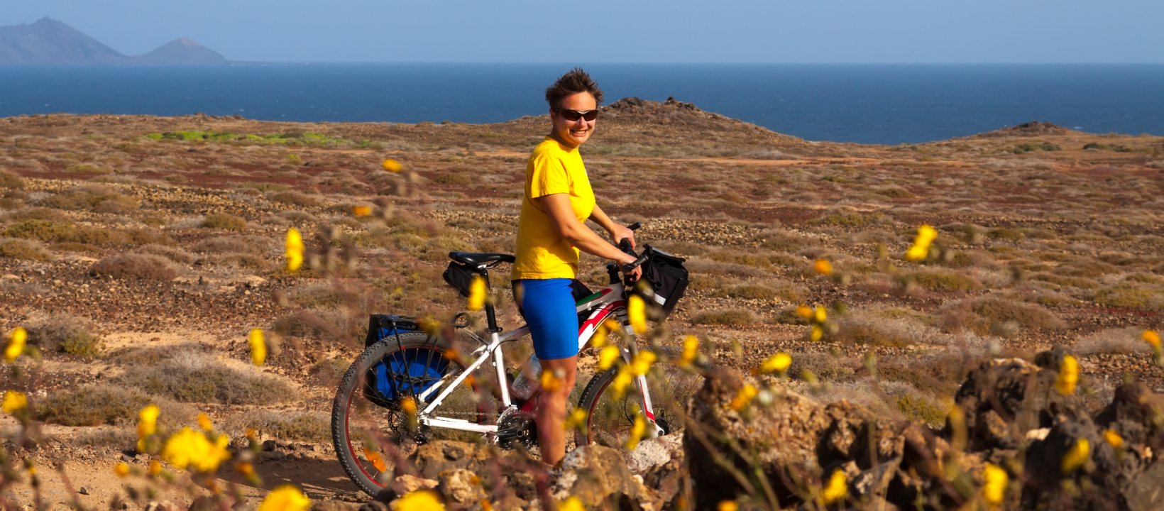 Fietser op Canarische Eilanden