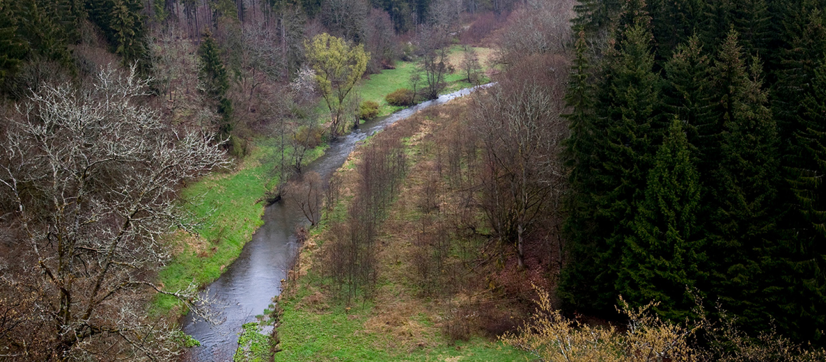 Het riviertje de Lieser is het enige overblijfsel van een oude binnenzee.