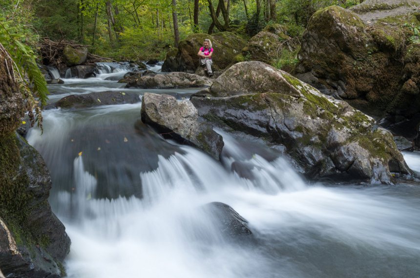 Eifel wanderlaar bij stroom