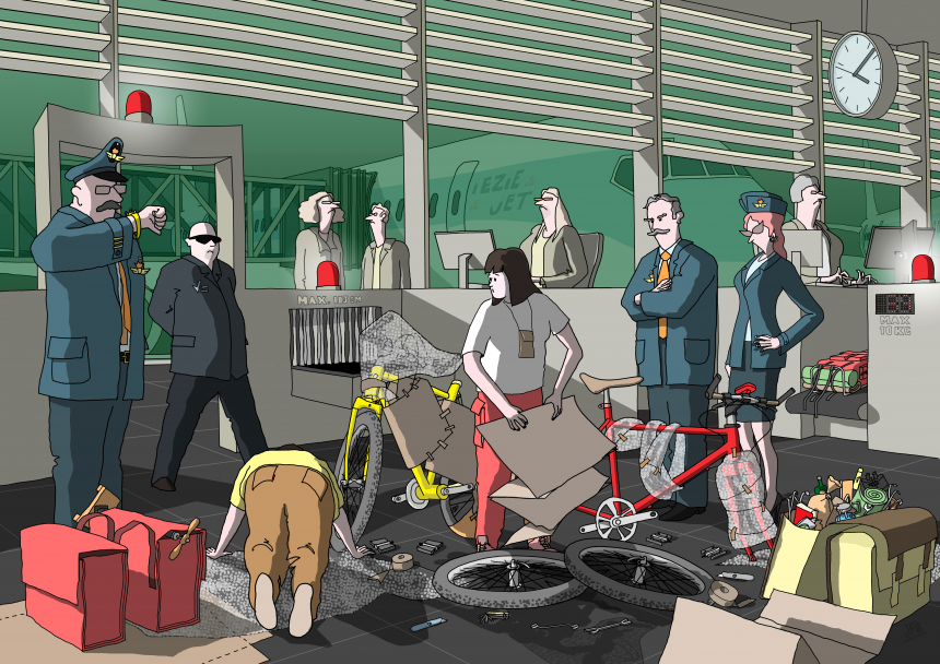 Vakantiefiets mee in vliegtuig