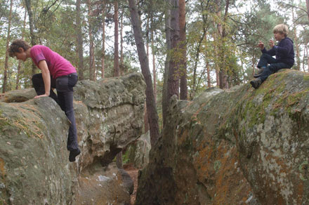 Fontainebleau, bos, parijs, frankrijk, wandelen