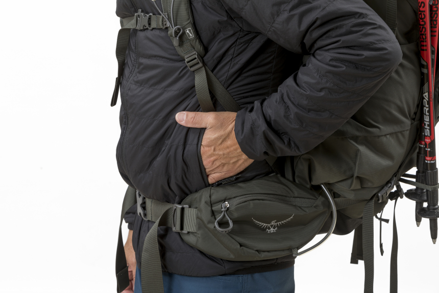 Icebreaker Hyperia Lite Jacket zakken icm rugzak