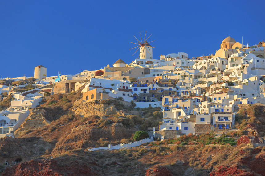 Santorini, uitzicht op de stad