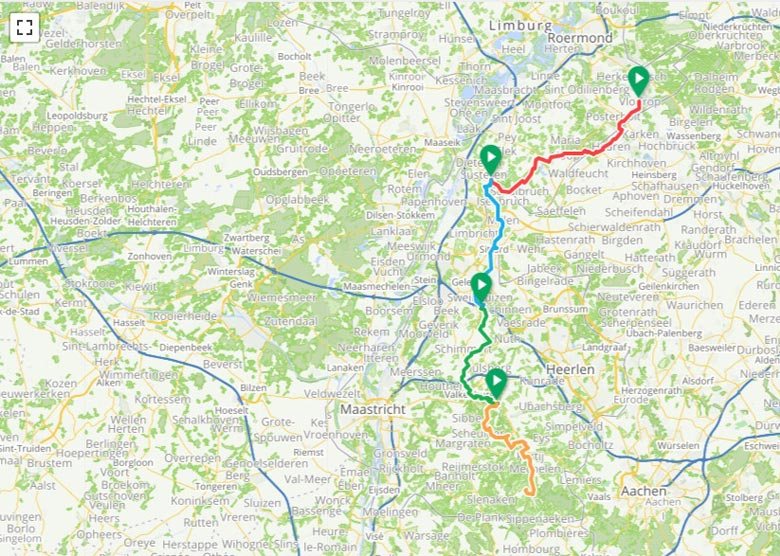 Edelhertrail Traject 4 Zuid-Limburg kaart