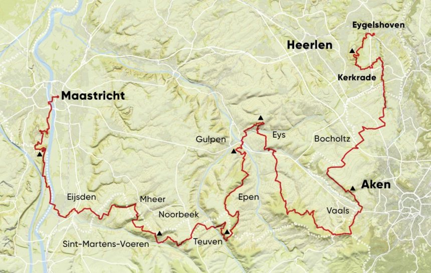 Dutch Mountain Trail wandelroute kaart