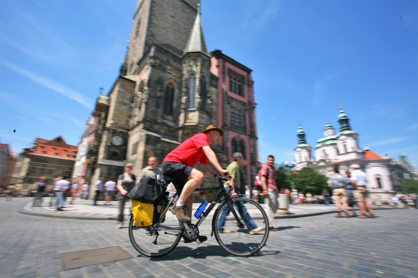 Op de fiets door Praag