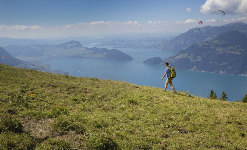 Wandelen Zwitserland Vierwaldstedenmeer Nidwaldner Höhenweg