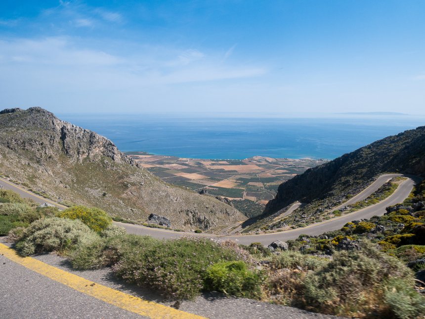 Kallikratis weg fietsen Kreta