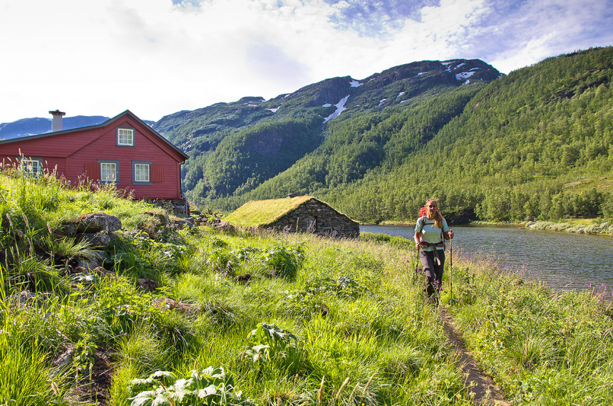Historische boerderij in Aurlandsdal.