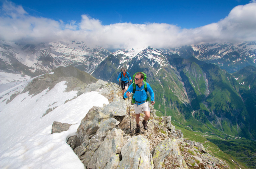Over de geweldige Steinbockweg naar de Pas de Uffiern (2628 m).