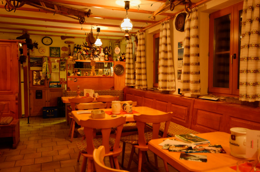 In de Sühler Hütte.